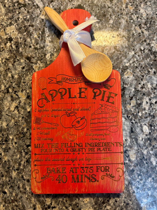 Mini Cutting Board - Apple Pie Recipe