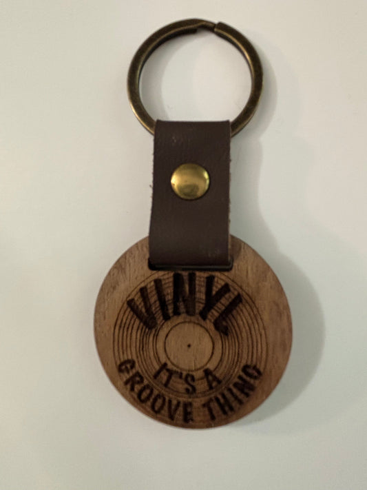 Music Vinyl Record Keychain
