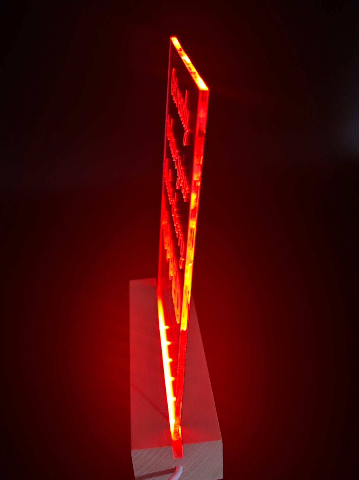 Acrylic Lighted Sign Get Ready to Have Your Audio Cherry Popped