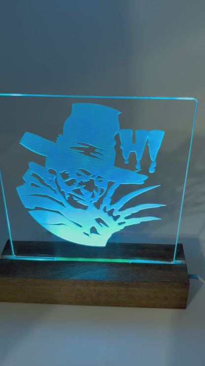 LED Acrylic Horror Movie Decoration Sign Freddie